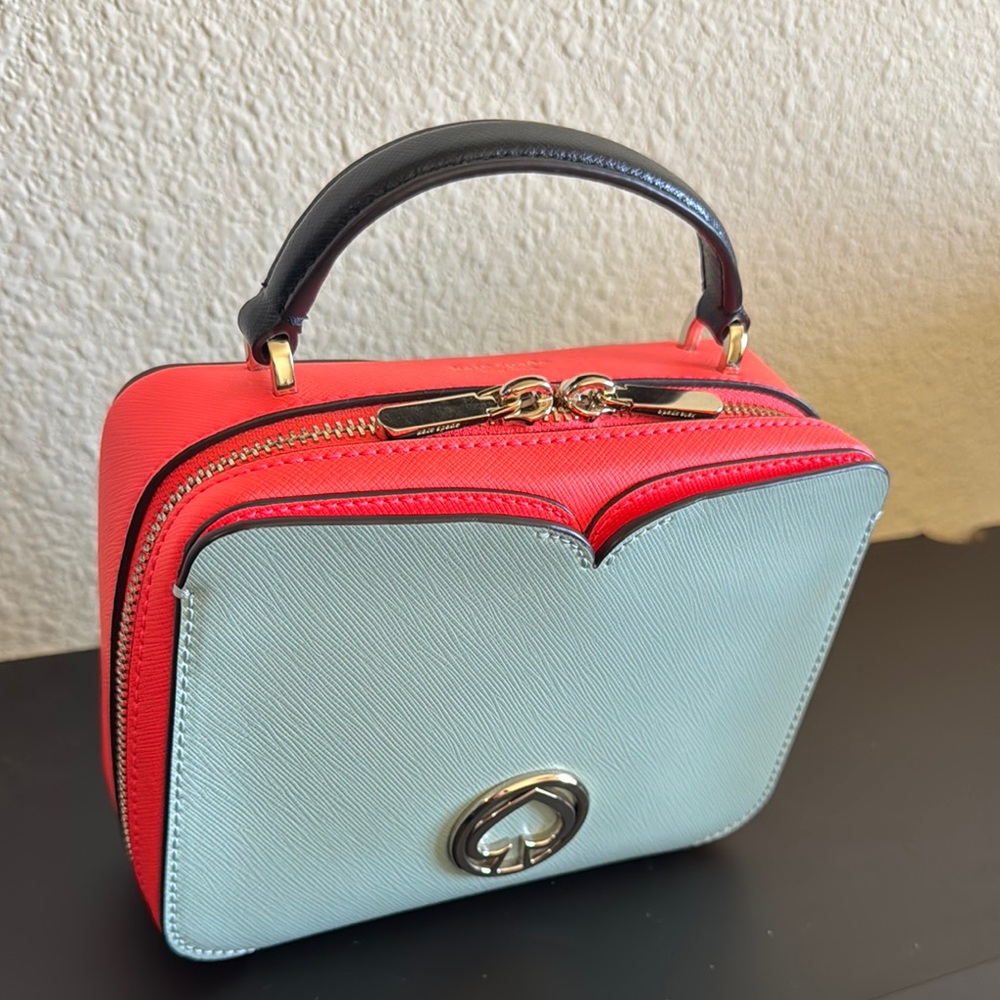 Stylish Red and Gray Women's Handbag